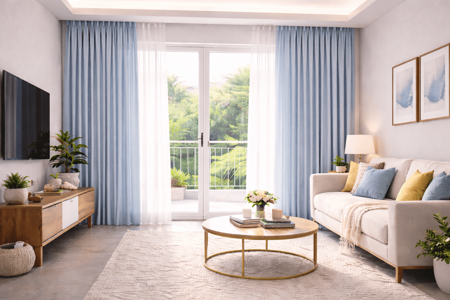 modern curtain installation style